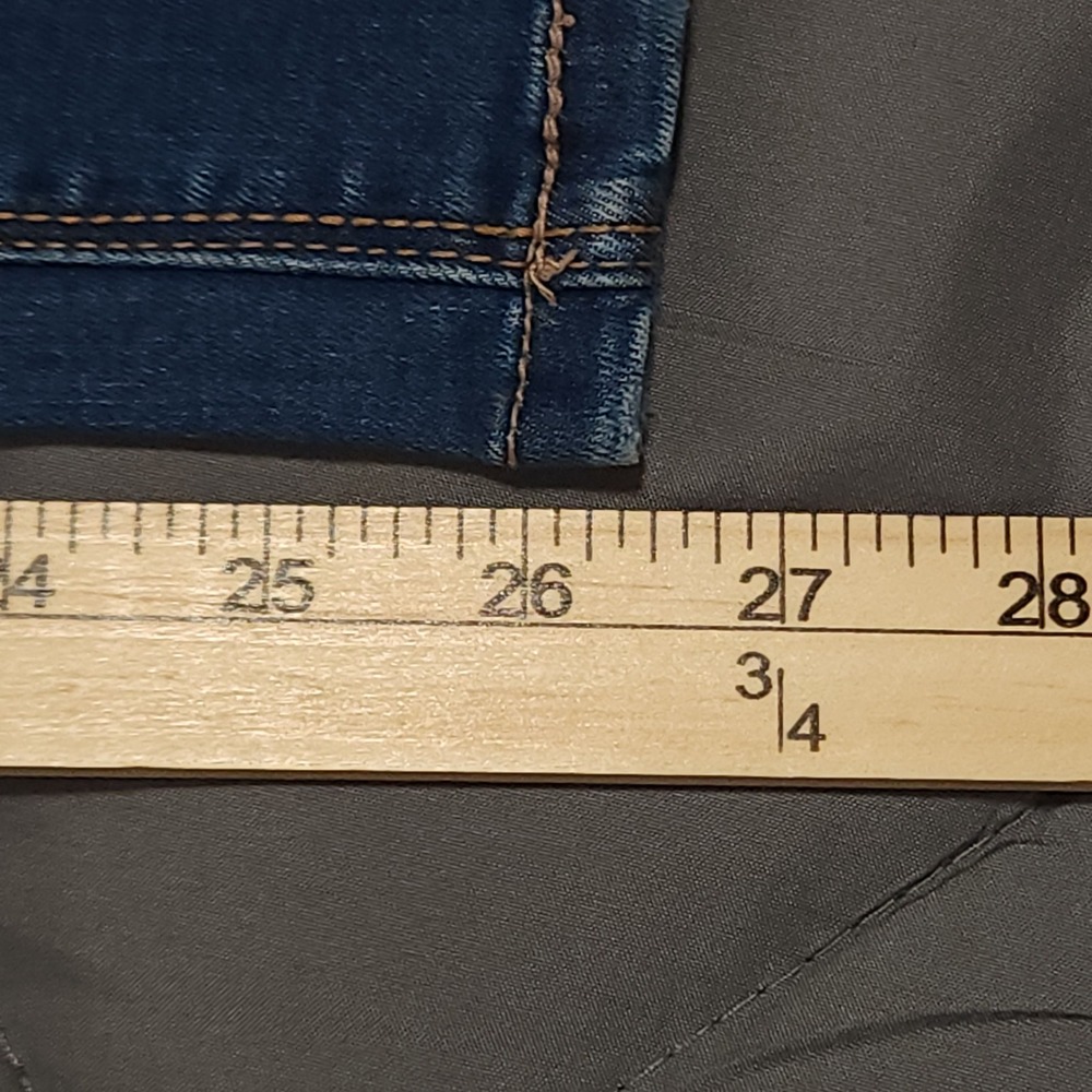 Wax Jeans Juniors 0 24x26.5 Low Rise Skinny Distressed Medium Wash - Picture 8 of 13